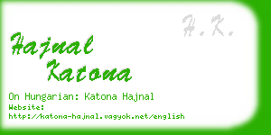 hajnal katona business card